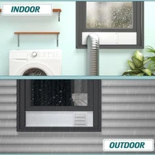 Dryer Vent Window Kit Adjustable Window Vent Kit With Outdoor Dryer Vent Cover