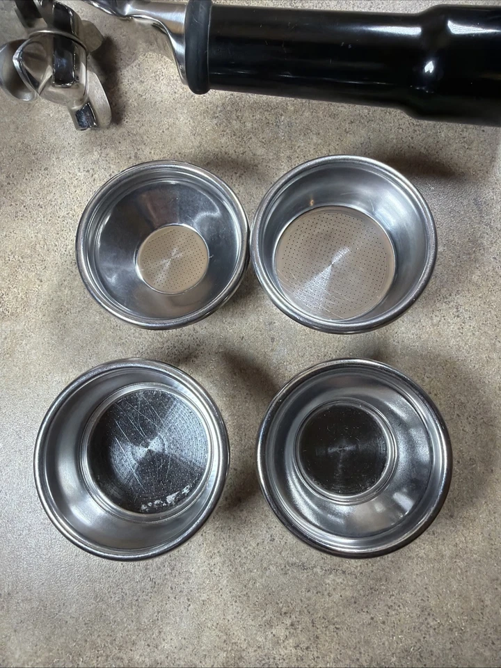 Portafiltro Breville Acero Inoxidable Barista Express Espresso 54mm Doble Caño Foto 3 de 4