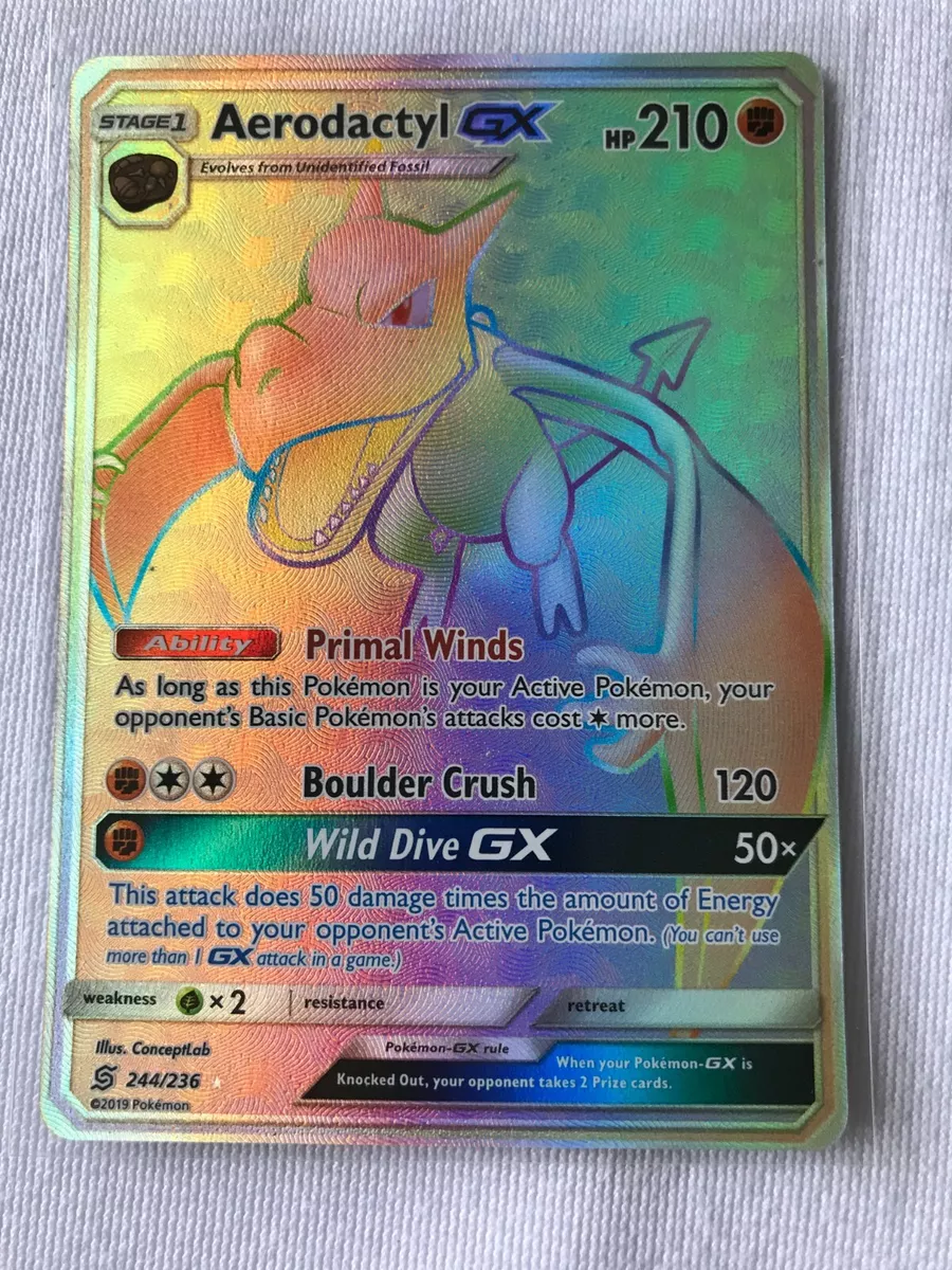 Aerodactyl GX - 224/236 - Full Art Ultra Rare - Pokemon Singles » SM -  Unified Minds - Pastimes Comics & Games