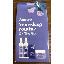 Asutra Sleep Routine On the Go Kit Bath Salts Pain Spray Lotion Mood Spray