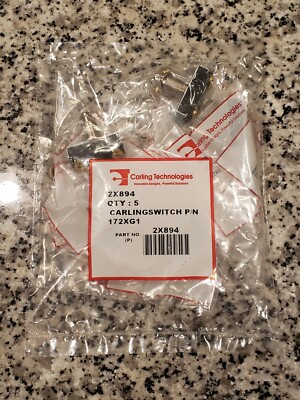  NEW, PACK OF 5  CARLING TECHNOLOGIES - 172 -SWITCH, PUSHBUTTON, SPST, 15A, 250V