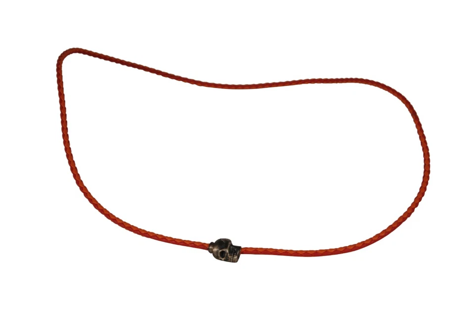 Tateossian London кожи веревки серый череп браслет красный оранжевый плетеный - Изображение 3 из 4