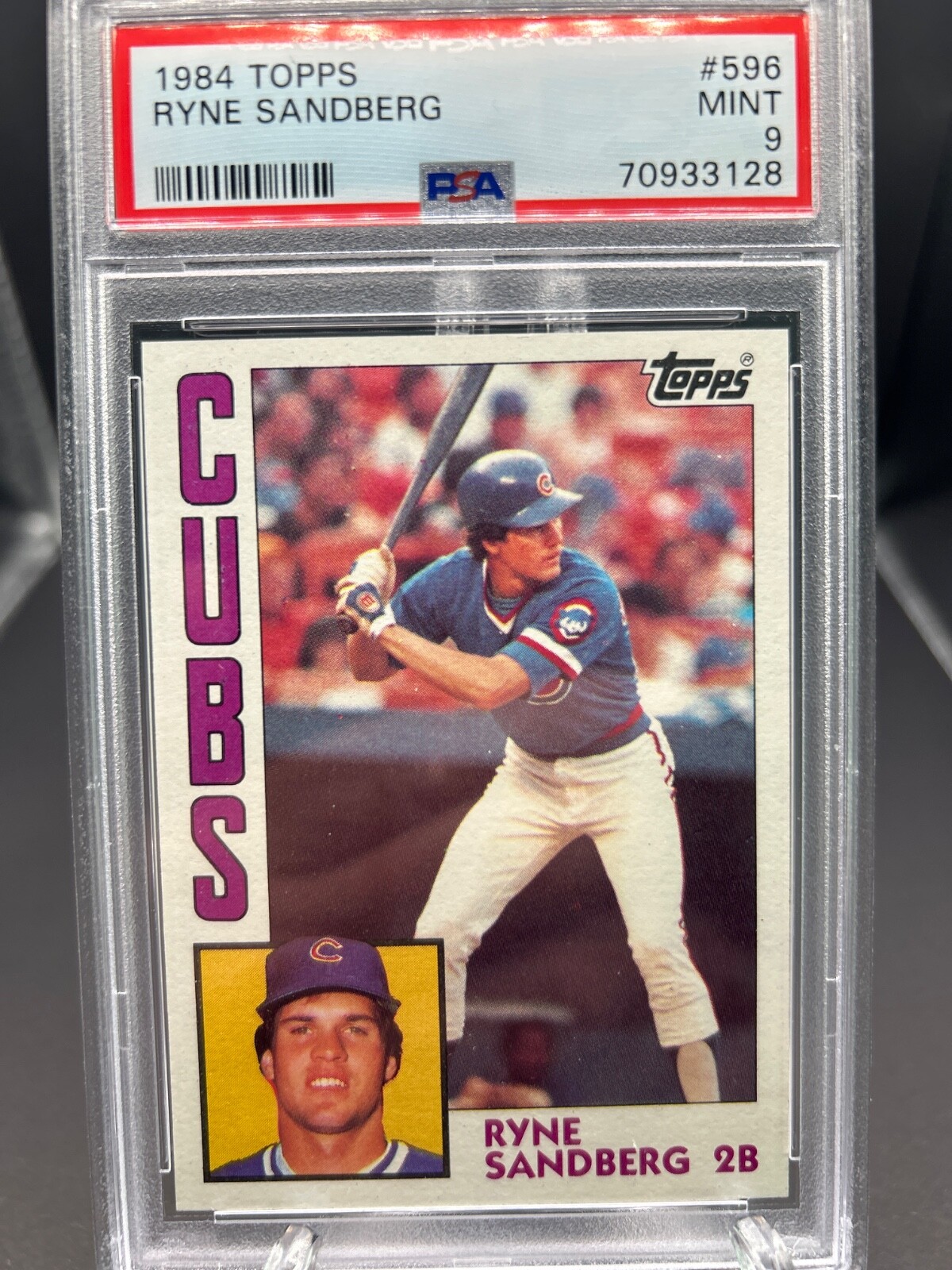 1984 Topps Ryne Sandberg card# 596  PSA9 mint