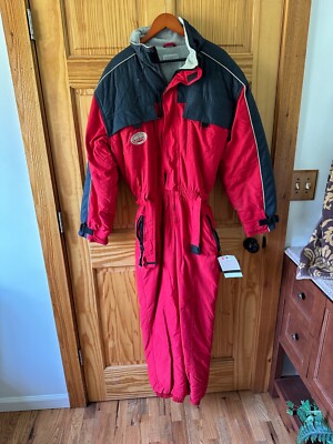 Etirel Le Style Sportif Red & Black Retro Ski Suit Snowboard Jumpsuit L/XL? VTG
