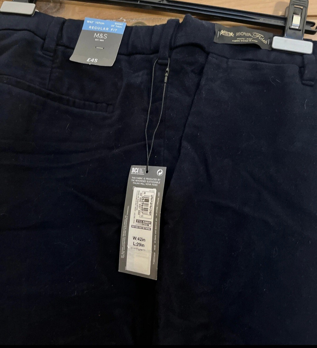 Marks & Spencer Men's Italian Moleskin Trousers Navy W42 L29 NWT eBay