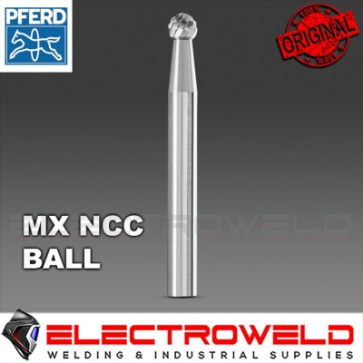 6.35mm x 4.8mm PFERD MX NCC Tungsten Carbide Burr Ball KUD 1/4'' Drill Shank SD-1