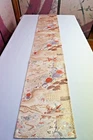 Unused Japanese Fukuro Obi Silk Gold Brocade Floral   Vintage