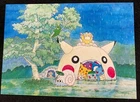 Pokemon Postcard 1 sheet Pikachu & Friends by Keiko Fukuyama Art Japanese N/M 9
