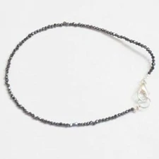 2 mm 7.50 Inch Black Diamond Bracelet Carbonado Earth Mined AAA Certified !