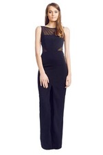Badgley Mischka Mesh Panel Gown Black Size 6 AU Preloved