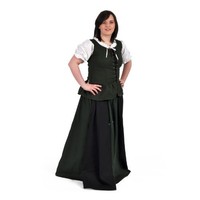 Medieval Clothing - Long Larp Skirt - Black/green Medieval Clothing - Long Larp Skirt - Black/green
