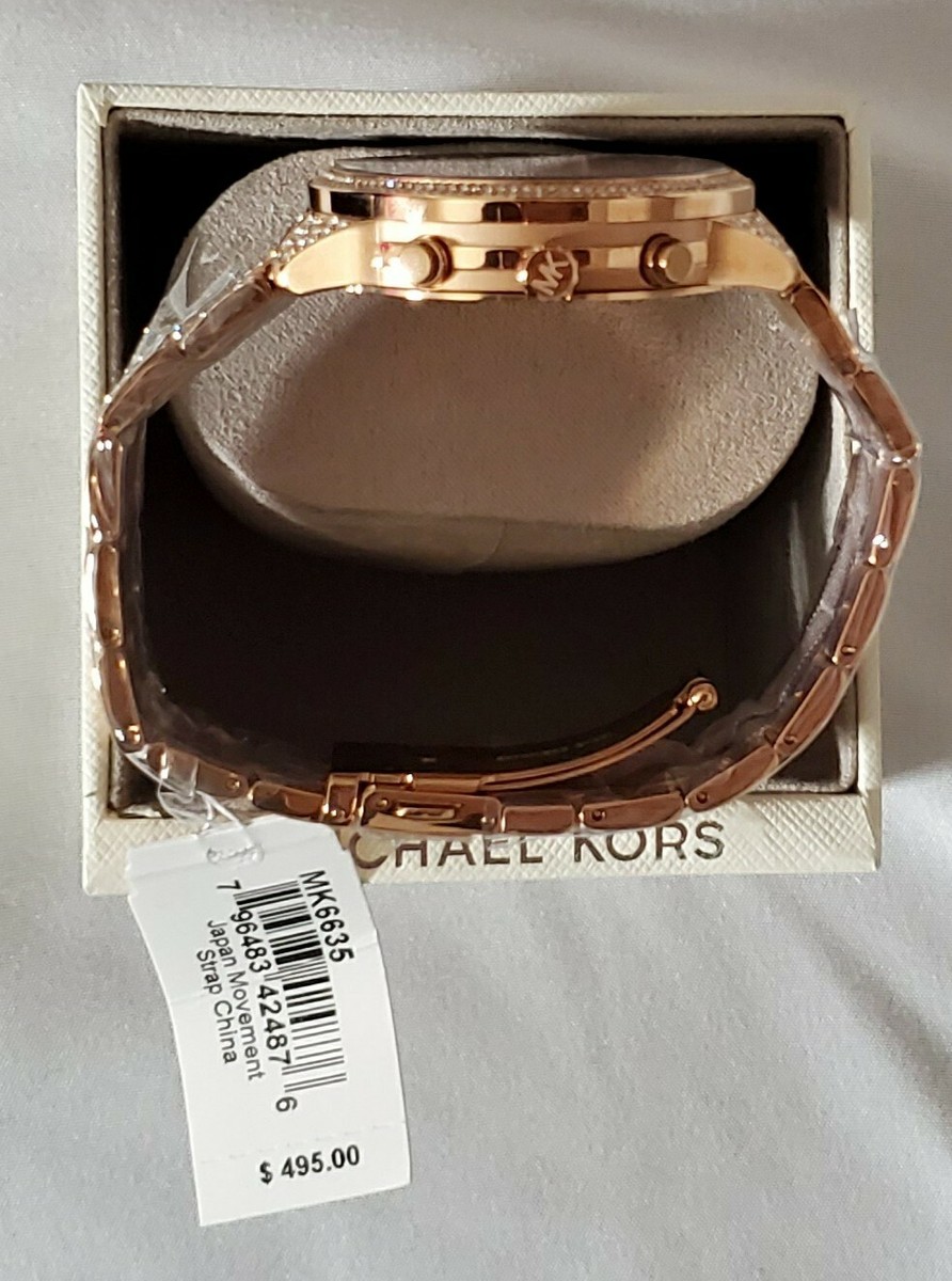 Michael Kors MK6635 Oversized Runway Pave Rose Gold Tone  display picture 1