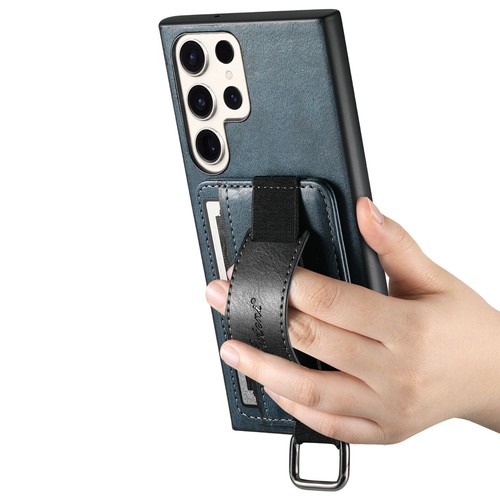 For Samsung Galaxy A14 A54 S24 S23 Leather Wristband Stand Card Slot Phone Case - Zdjęcie 4 z 32