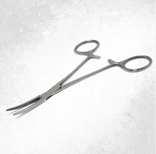 KELLY HEMOSTAT LOCKING FORCEPS 7" CURVED TIP SURGICAL INSTRUMENTS