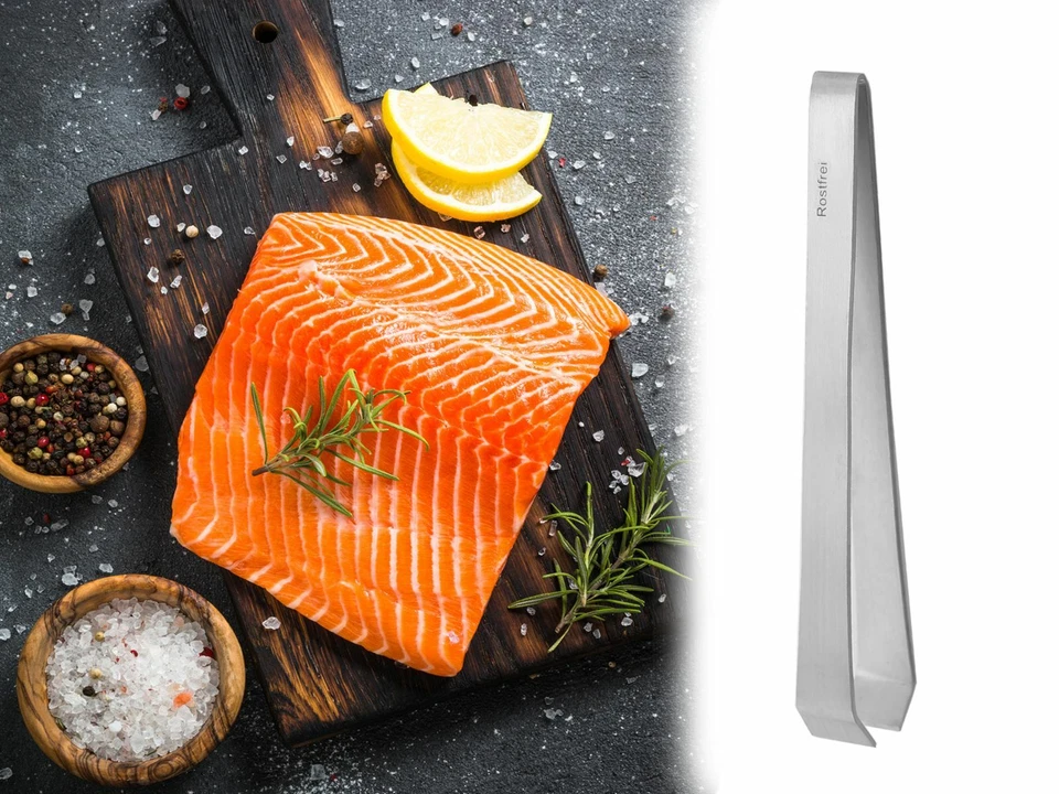 Profi Edelstahl-Koch-Pinzette Grätenpinzette Grätenzange Rostfrei 11,5 cm NEU - Bild 4 von 4