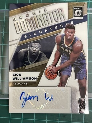 2019-20 PANINI DONRUSS OPTIC RD-ZWL ROOKIE ZION WILLIAMSON RC AUTO #40/49