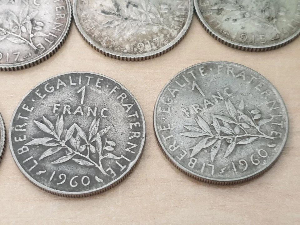 Lot 7 PIECES 1 FRANC SEMEUSE ARGENT - Photo 3/4