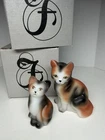 FENTON CALICO CAT FIGURINES CAROLYN GRABLE EXCLUSIVES RARE