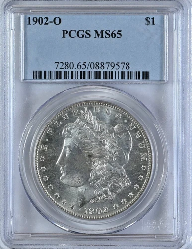 1902-O MORGAN PCGS MS65 Graded Silver $1 Dollar MS 65 Coin 7280