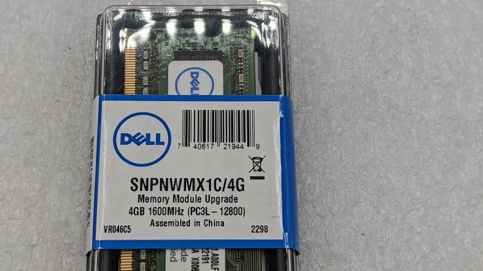 SEALED Official Dell Memory Upgrade - 4GB - 1600MHz - SNPNWMX1C/4G - PC3L-12800 - Image 3 of 4