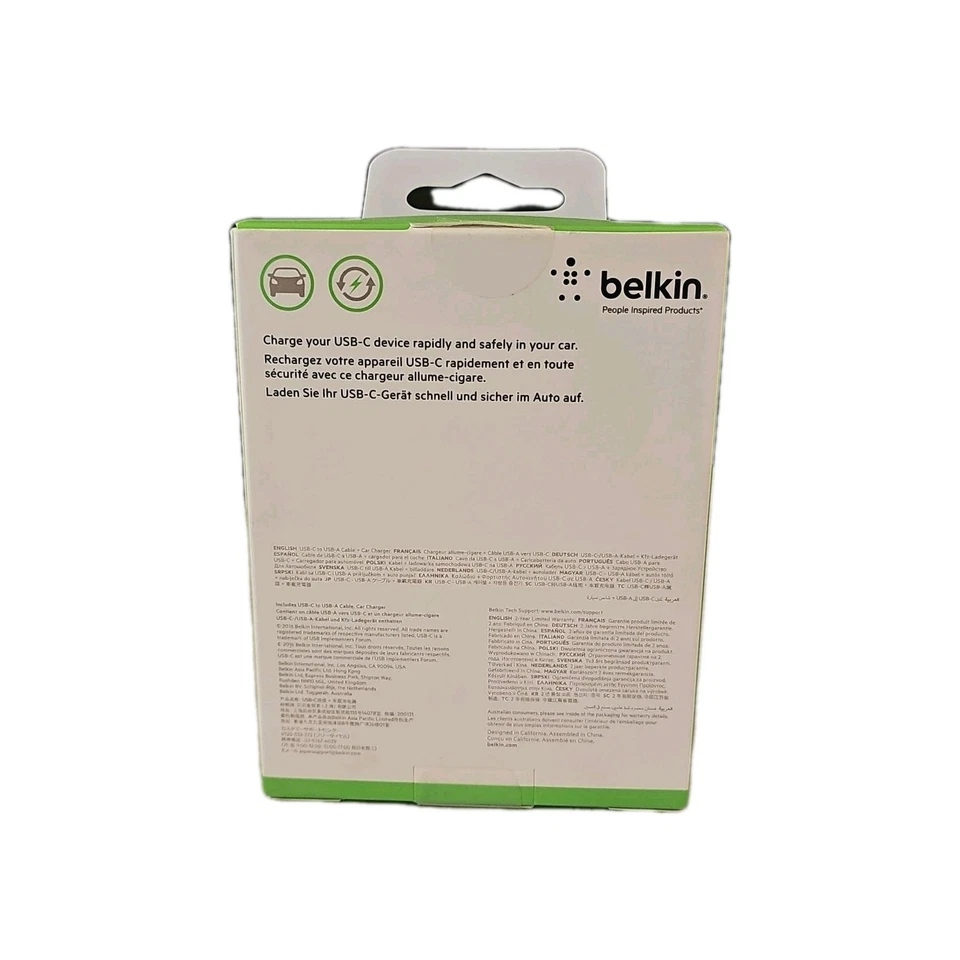 Belkin USB-C 6 pies (1,8 M) 10 W 2,1 AMP con cargador de coche  Foto 3 de 4