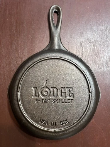 Vintage Lodge Cast Iron Skillet 6.5" D1 3SK  USA Frying Pan Double Spout