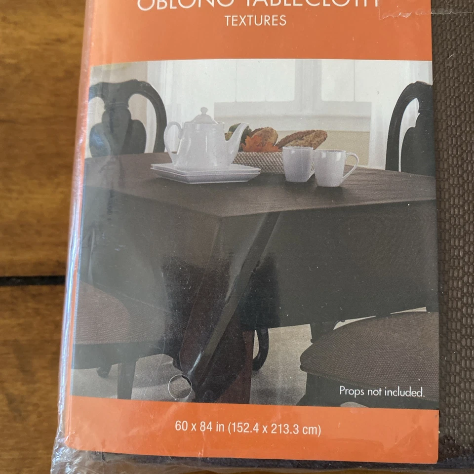 60x84” Tablecloth- Oblong, Brown - Image 2 of 3