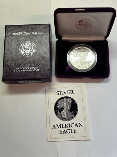 1987-S Proof American Silver Eagle-1 Oz. .999 Fine-Box & COA