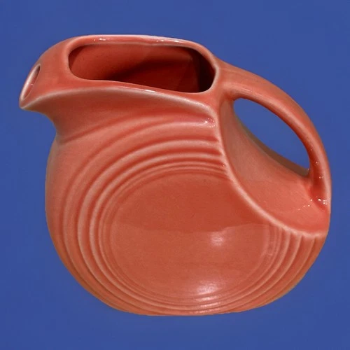 Fiesta Orange Juice Disc Pitcher Small 5.5" Retired Fiestaware HLC USA Disk
