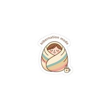 Hibernation Mode Cozy Comfort Kiss-Cut Stickers | sleepy bear nap time