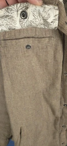 Vintage Planet Earth Hemp Blend Jacket Mens Medium Tan Utility Skate Gorpcore image 14