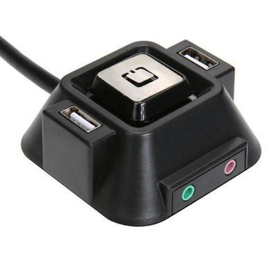 Desktop Case Switch Dual USB-Anschlüsse Power Reset-Taste LED leuchtet