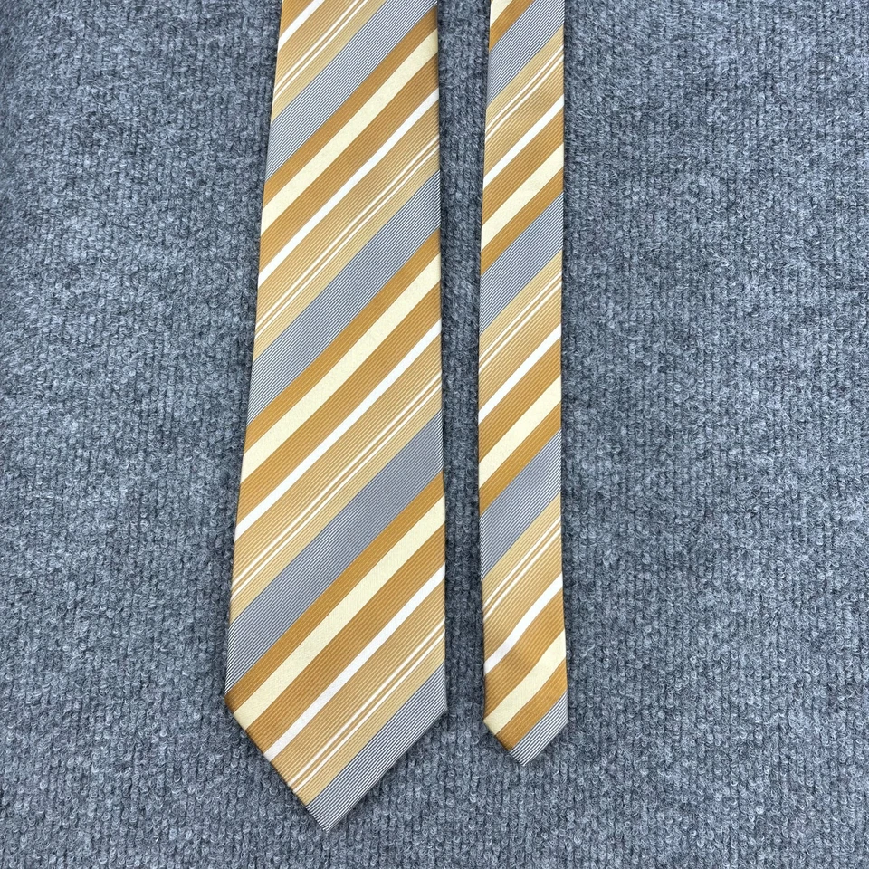 Corbata a rayas Kenneth Cole para hombre 100 % seda diseñador 3 3/4" x 65" de alto Foto 3 de 4