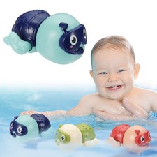 Bath Swimming Glasses Turtle Wind Up Toy for Bathrooms Swimming Pool, Blue