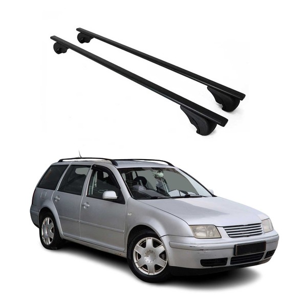 DachträGer GrundträGer FüR VW Bora Variant 1999-2005 75Kg Stahl Schwarz 2 Tlg-image