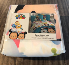 Walt Disney TSUM TSUM TWIN SIZE SHEET SET NEW w/ Pillow Cases