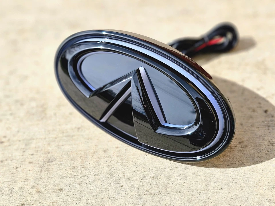 FOR 2014-2024 INFINITI Q50 COLOR CHANGING RGB LED GRILL EMBLEM Gloss Black. - Image 4 of 4