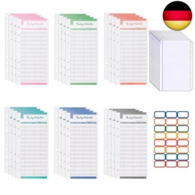 RUMITPAN Budget Planner Zubehör für Budgetordner A6 Budget Planner Deutsch, 36 B