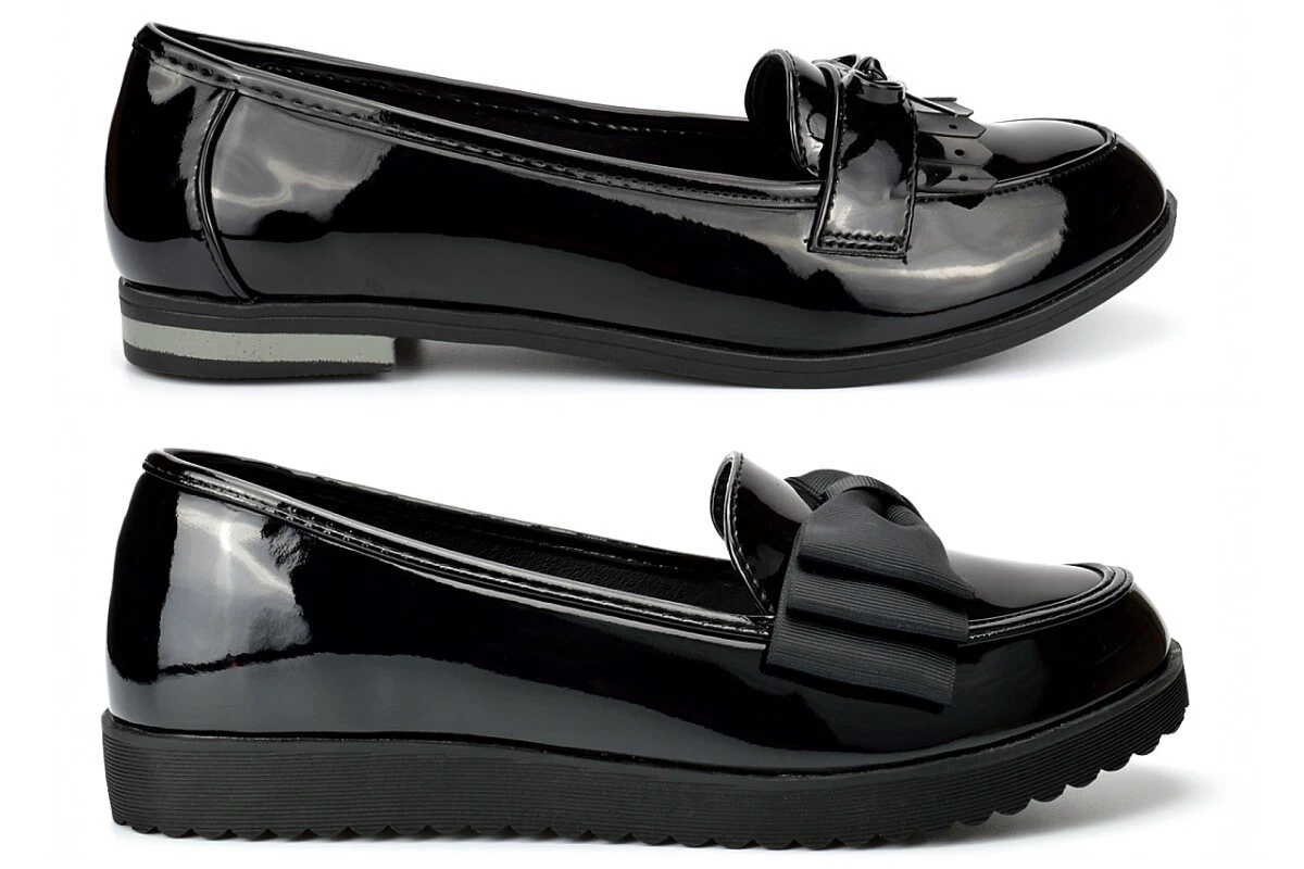 Flat black womens store work shoes