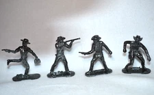 Hubley Metallions Metal Famous Cowboys - Lot of 4