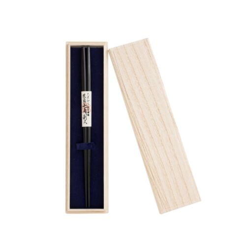 Japanese Wooden Chopsticks Natural Lacquered Heptagonal Chopsticks Edo Kibas...
