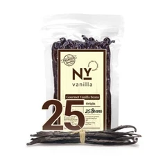 25 Vanilla Beans, Gourmet Vanilla Bean Pods, Ideal For Making Vanilla Extract