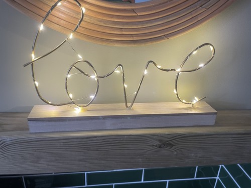 Wire Light Up “Love” Sign Light Decoration - Home, Weddings, Engagement Decor - Picture 2 of 6