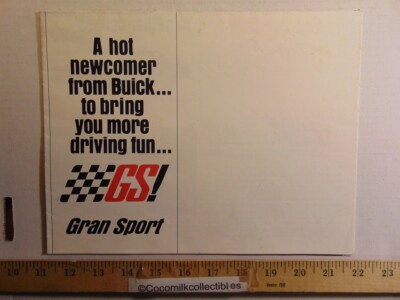 Vintage A Hot Newcomer From Buick To Bring You More Driving Fun Gran Sport