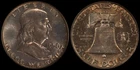 1958-D Franklin Half Dollar - NGC MS65 FBL - Toned Silver Half - Color Toner
