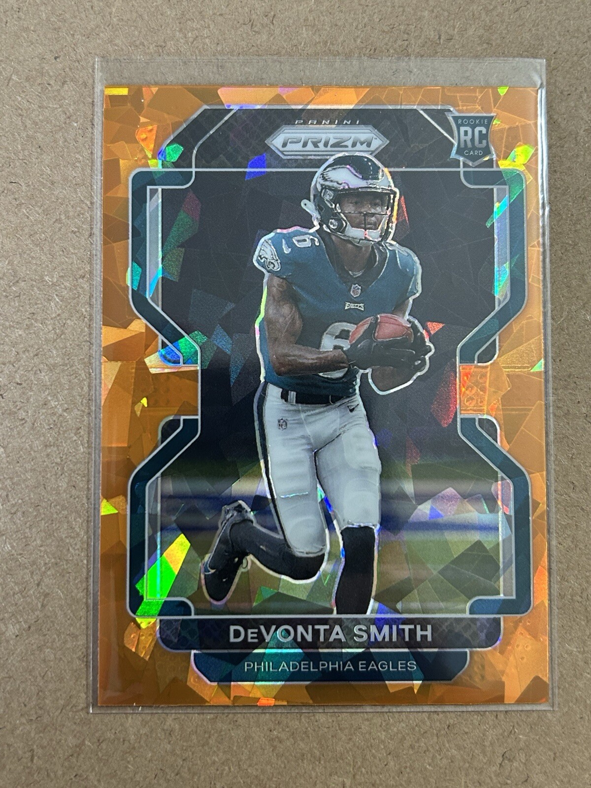 2021 Panini Prizm Orange Ice DeVonta Smith Rookie #335 Philadelphia Eagles