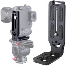 L-Bracket Quick Release Plate Aluminum for DSLR Camera Stabilizer Gimbal Black