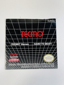 Super Tecmo Bowl Nintendo NES Instructions Manual Booklet Tecmo All Inserts