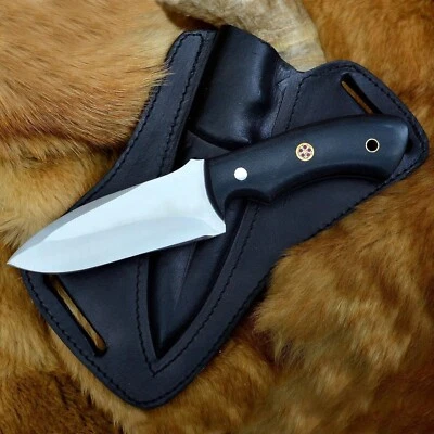 ALM CRAFTSMANSHIP Jagd-Tragemesser mit fester Klinge, Edelstahlklinge, Bushcraft-Messer