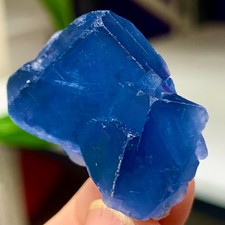23G Rare Blue Green Purple cubic fluorite mineral crystal sample/Zhejiang